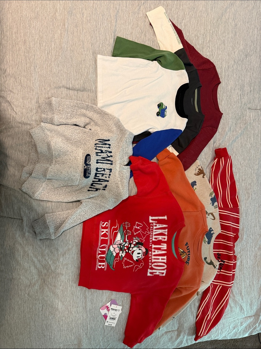 Multiple Winter/Fall wear: Kids Red Lake Tahoe Ski Club Sweatshirt - Unbranded